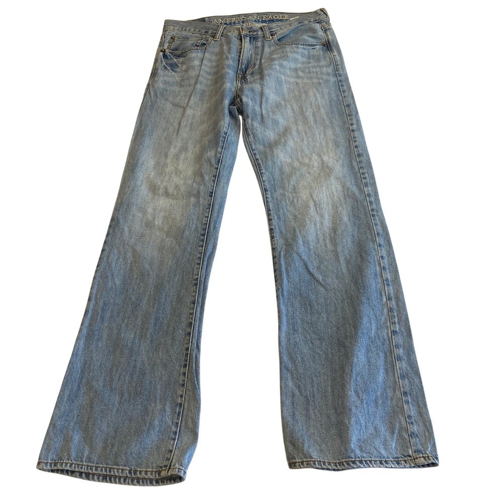 American Eagle Jeans Mens 31x34 (Fit 30x32) Original Boot Light Wash Denim